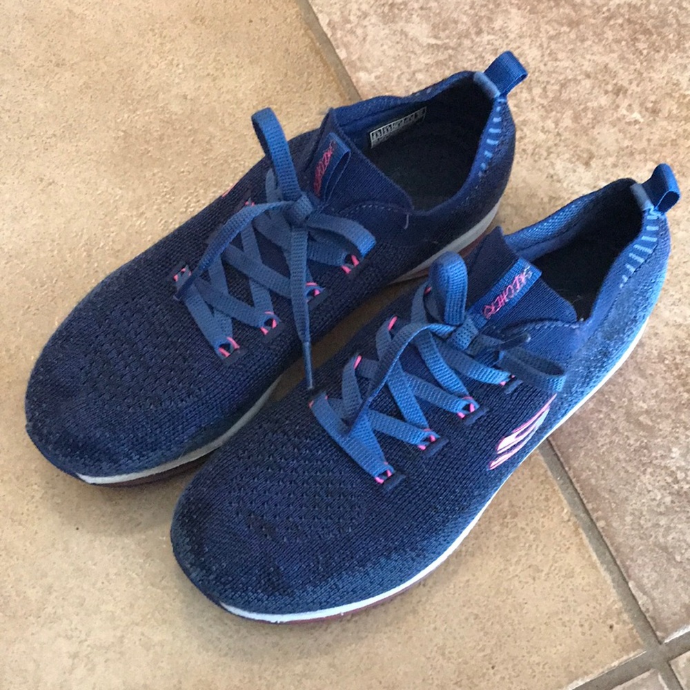 Blue slip on kids Sketchers